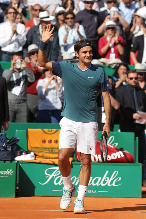Roger Federer à Monaco le 20 avril 2014 lors de la finale du Master 1000 de Monte Carlo