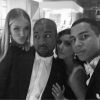 Rosie Huntington-Whiteley, Kanye West, Kim Kardashian et Olivier Rousteing (directeur artistique de Balmain) lors du Met Gala, au Metropolitan Museum of Art. New York, le 5 mai 2014.
