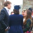 Pippa Middleton avec son boyfriend Nico Jackson au mariage de Rowena Macrae et Julian Osborne à Perthshire en Ecosse le 26 avril 2014.