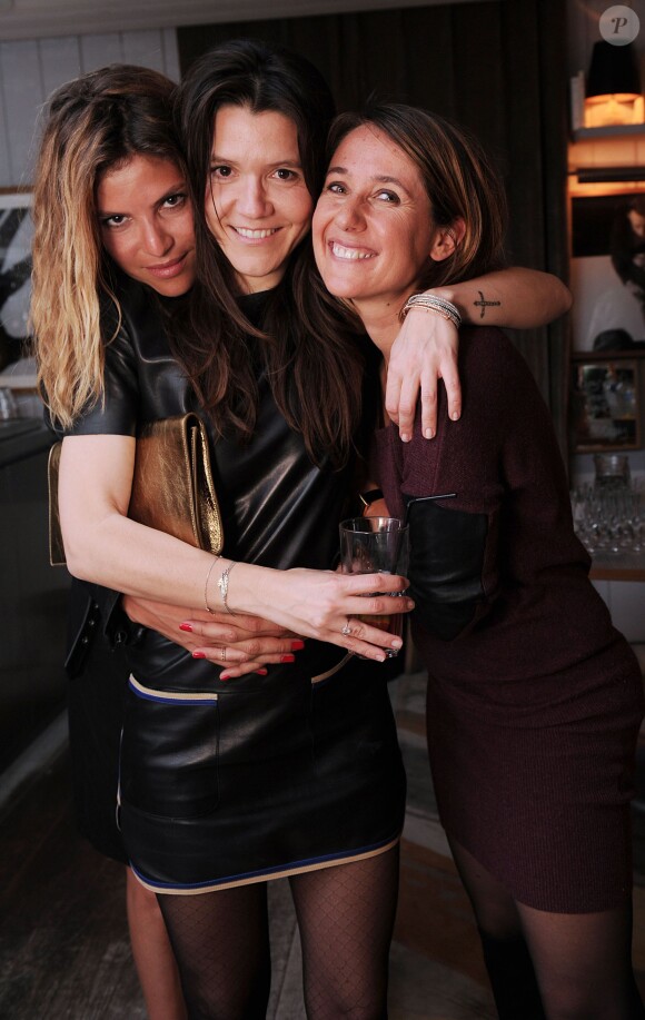 Isabelle Funaro et Alexia Laroche Joubert à l'anniversaire de Sarah Zeitoun célébré au restaurant "Ma Cocotte" à Saint-Ouen. Le 7 mai 2014.