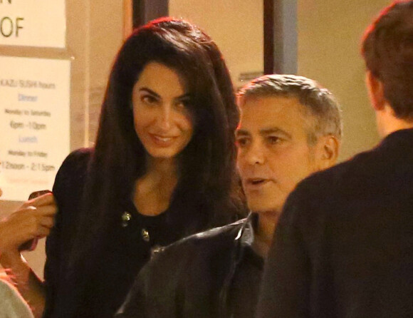 George Clooney et Amal Alamuddin à Studio City, Los Angeles, Cle 27 mars 2014.