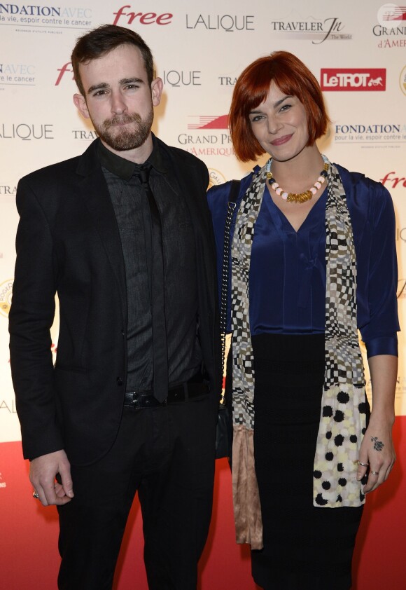 Fauve Hautot et son compagnon Jules - Dîner de gala du 93 eme Grand Prix d'Amerique au Pavillon d'Armenonville le 25 janvier 2014.
