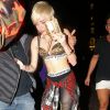 Miley Cyrus quittant le club "Madame Jojo" à Londres le 8 mai 2014.