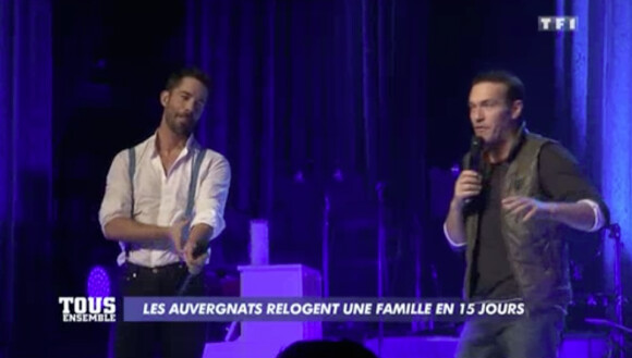 Emmanuel Moire et Marc-Emmanuel dans "Tous ensemble" sur TF1. Le 10 mai 2014.