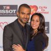 Tony Parker et sa fiancée Axelle Francine lors du gala Par Coeur de la fondation Make a Wish. Lyon, le 26 septembre 2013.