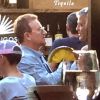 George Clooney célèbre ses fiançailles avec Amal Alamuddin entouré de ses amis au Cafe Habana à Malibu (Los Angeles) le 11 mai 2014 : Bono de U2 est de la partie