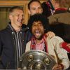 Bastian Schweinsteiger et Dante fêtent le titre de champion d'Allemagne avec le Bayern Munich le 10 mai 2014. 