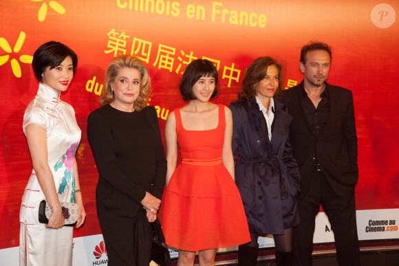 Yi Chunde, Catherine Deneuve, Xia Zitong, Vincent Perez, Anne Fontaine - Ouverture de la 4e Édition du Festival Cinéma Chinois en France au cinéma Gaumont Marignan à Paris, le 12 mai 2014.