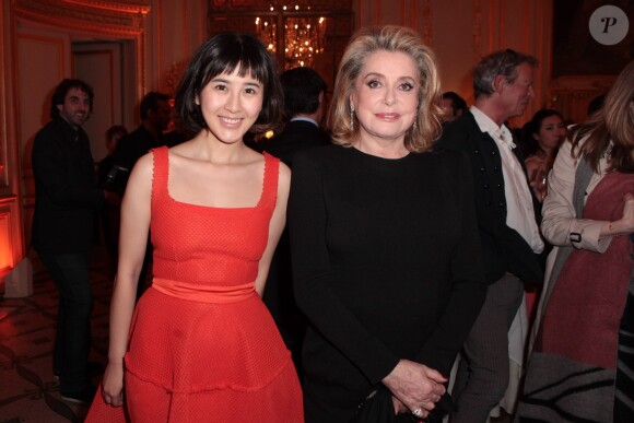 Xia Zitong et Catherine Deneuve - lors de l'after party au Meurice, pour l'ouverture de la 4e Édition du Festival Cinéma Chinois en France au cinéma Gaumont Marignan à Paris, le 12 mai 2014.