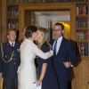 La princesse Victoria de Suède et le prince Daniel participaient à une réunion de leur fondation au palais royal à Stockholm, le 15 mai 2014.