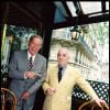 Charles Trenet et Charles Aznavour, le 23 mai 1999 à Paris à l'occasion des 86 du premier