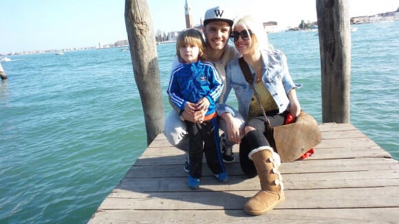 Mauro Icardi et Wanda Nara avec ses enfants en week-end à Venise - avril 2014