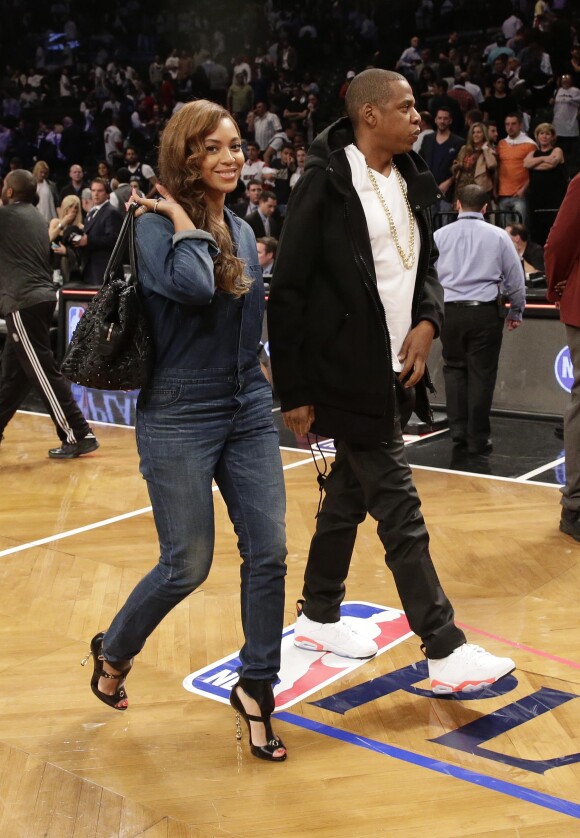 Beyoncé et Jay Z au Barclays Center. Brooklyn, New York, le 13 mai 2014.