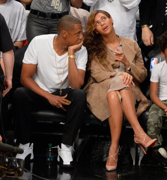 Jay Z et Beyoncé au Barclays Center. Brooklyn, New York, le 13 mai 2014.