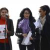 Lisa Azuelos, Yamina Benguigui, Karine Silla - Marche de femmes pour appeler à la libération de jeunes filles enlevées par le groupe Boko Haram au Nigeria. Place du Trocadéro à Paris le 13 mai 2014.201413/05/2014 - Paris