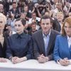 Aymeline Valade, Amira Casar, Gaspard Ulliel, Léa Seydoux - Photocall du film "Saint Laurent" lors du 67e festival international du film de Cannes, le 17 mai 2014.