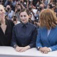 Aymeline Valade, Amira casar, Léa Seydoux - Photocall du film "Saint Laurent" lors du 67e festival international du film de Cannes, le 17 mai 2014.
