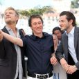 Gaspard Ulliel, Bertrand Bonello, Jérémie Renier - Photocall du film "Saint Laurent" lors du 67e festival international du film de Cannes, le 17 mai 2014.