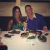 Nikki et John Cena, dîner romantique en 2014. Photo publiée par Nikki Bella des Bella Twins, diva de la WWE, sur son compte Instagram.