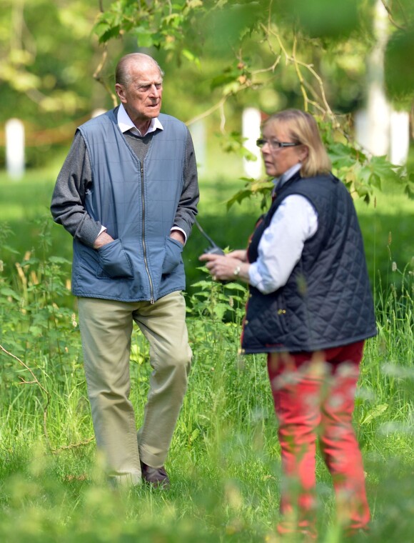 Le duc d'Edimbourg, mari d'Elizabeth II, le 17 mai 2014 au Royal Windsor Horse Show