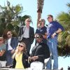 Dolph Lundgren, Jason Statham, Harrison Ford, Mel Gibson, Sylvester Stalone, Ronda Rousey, Wesley Snipes - Les acteurs du film "Expendables 3" arrivent à bord d'un char militaire devant l'hôtel Carlton pour le photocall du film dans le cadre du 67ème festival du film de Cannes, le 18 mai 2014.