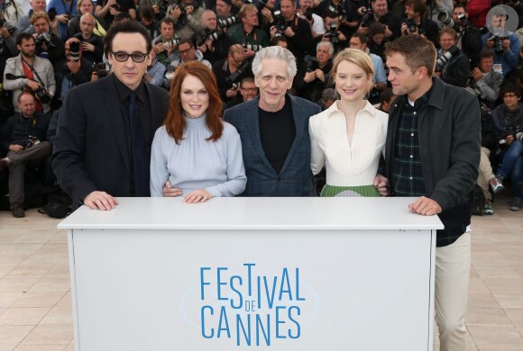 John Cusack, Julianne Moore, David Cronenberg, Mia Wasikowska, Robert Pattinson - Photocall du film "Maps to the stars" lors du 67e festival international du film de Cannes, le 19 mai 2014.