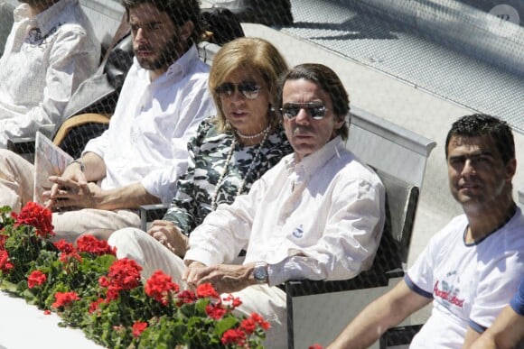 José Maria Aznar et Ana Botella lors de la finale du Master de Madrid le 16 mai 2010.