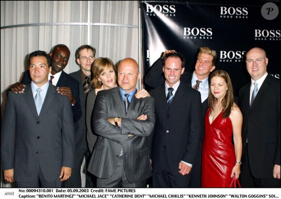 Benito Martinez, Michael Jace, Catherine Dent et Michael Chiklis, à Beverly Hills, le 5 septembre 2003.