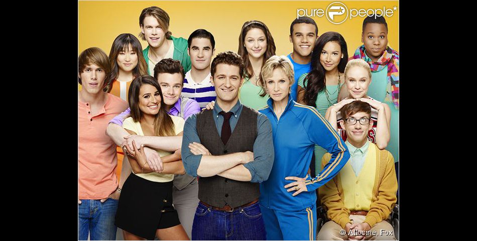 Lea Michele et les stars de Glee.