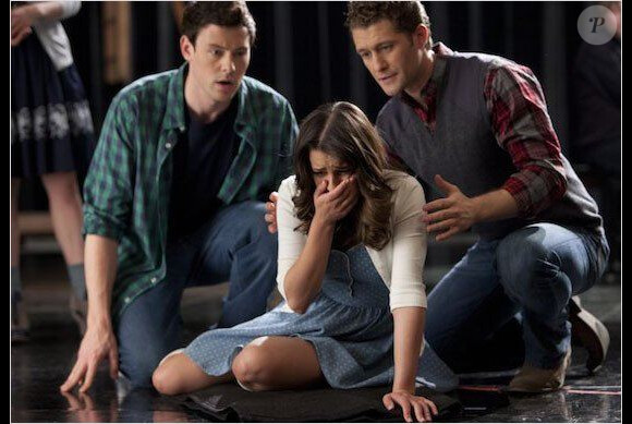 Cory Monteith, Lea Michele et Matthew Morrison dans la 2e saison de Glee.