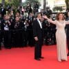 Enrico Lo Verso, Sophia Loren, Edoardo Ponti - Montée des marches du 67e Festival du film de Cannes le 20 mai 2014