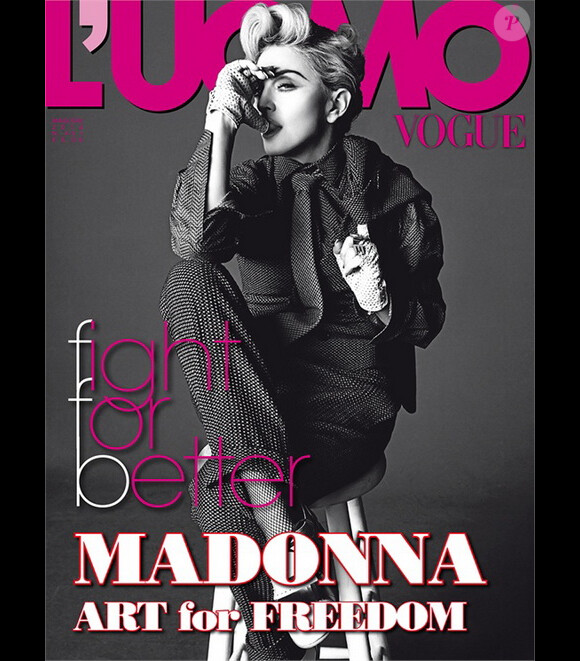 Madonna photographiée par Tom Munro pour L'Uomo Vogue, mai-juin 2014.
