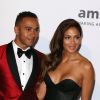 Lewis Hamilton et sa compagne Nicole Scherzinger lors de la soirée "AmfAR's 21st Cinema Against AIDS" à l'Eden Roc au Cap d'Antibes en marge du festival du film de Cannes, le 22 mai 2014