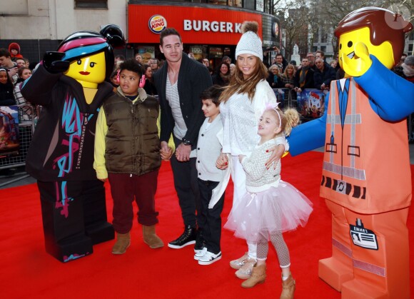 Katie Price et Kieran Hayler en famille à Londres, le 9 février 2014. 