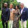 Kanye West, Valentino Garavani, Kim Kardashian et Giamcarlo Giammetti au château de Wideville. Crespières, le 23 mai 2014.