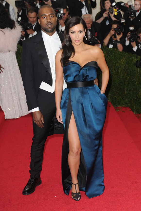 Kanye West et Kim Kardashian lors du Met Gala à New York, le 5 mai 2014.