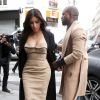 Kim Kardashian et Kanye West sont allés visiter l'école de "Profession Dessin Industriel" rue Saint-Maur à Paris. Kanye West ne semble pas apprécier la présence des photographes. Le 21 mai 2014