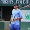 Roger Federer à l'entraînement à Roland-Garros, le 21 mai 2014