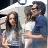 Kate Beckinsale avec son mari Len Wiseman et sa fille Lily Mo Sheen  lors la "Joel Silver's Annual Memorial Day Party" à Malibu, le 26 mai 2014.