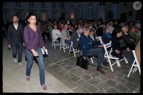 Rachida Dati organisait une projection du film "Qu'est-ce qu'on a fait au Bon Dieu ?" en présence du producteur Romain Rojtman à la mairie du 7e arrondissement de Paris, le 26 mai 2014.