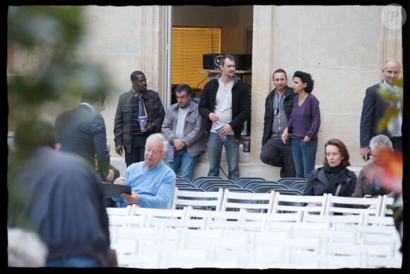Rachida Dati organisait une projection du film "Qu'est-ce qu'on a fait au Bon Dieu ?" en présence du producteur Romain Rojtman à la mairie du 7e arrondissement de Paris, le 26 mai 2014.