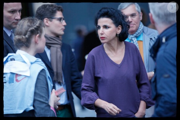 Rachida Dati organisait une projection du film "Qu'est-ce qu'on a fait au Bon Dieu ?" en présence du producteur Romain Rojtman à la mairie du 7e arrondissement de Paris, le 26 mai 2014.