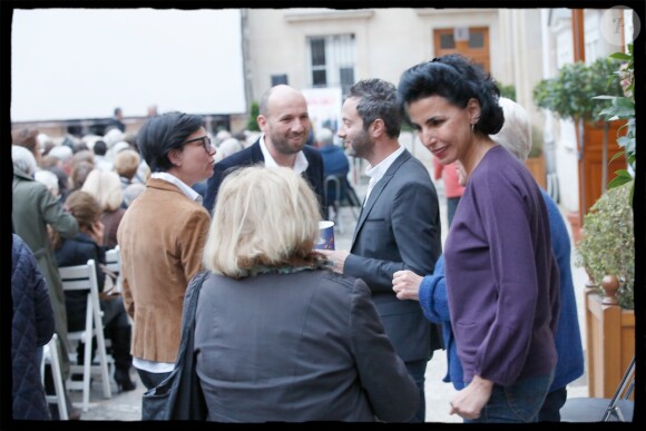 Rachida Dati organisait une projection du film "Qu'est-ce qu'on a fait au Bon Dieu ?" en présence du producteur Romain Rojtman à la mairie du 7e arrondissement de Paris, le 26 mai 2014.