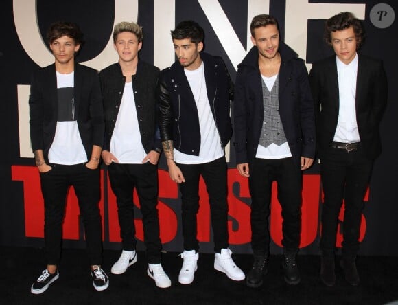 Harry Styles, Liam Payne, Louis Tomlinson, Niall Horan, Zayn Malik - Première du film "One Direction : This Is Us" à New York, le 26 août 2013.