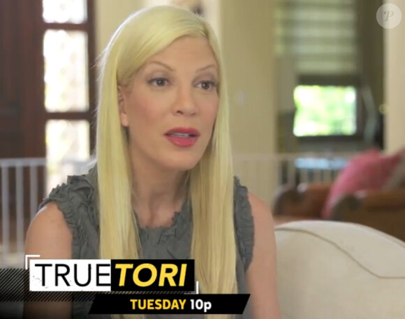 Tori Spelling dans le dernier épisode de sa télé-réalité, True Tori, diffusée mardi 27 mai 2014 sur la chaîne américaine Lifetime.