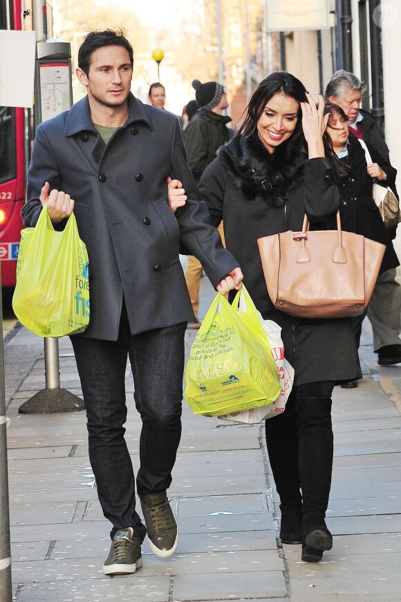 Frank Lampard et Christine Bleakley à Londres, le 11 janvier 2014. 