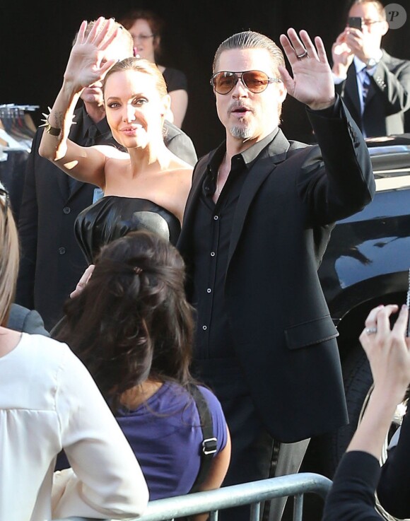 Angelina Jolie et Brad Pitt à la première du film Maleficient à Hollywood, le 29 mai 2014.