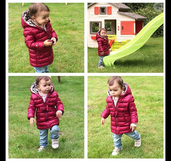 Jade Foret dévoile une photo de Liva. La petite fille joue dans le jardin. Mai 2014.