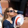 Anne Gravoin assiste au match entre Rafael Nadal et Leonardo Mayer aux Internationaux de France de tennis de Roland Garros à Paris, le 31 mai 2014.