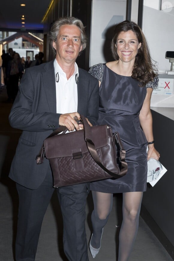 Nicolas Poincaré et sa compagne Géraldine Muhlmann - Avant-première du film "Sous les jupes des filles" à Paris le 2 juin 2014.